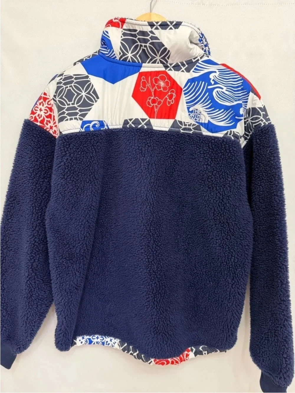 The North Face Printed Platte Sherpa 1/4 Zip Limited Olympic Capsule Blue Men S